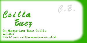 csilla bucz business card